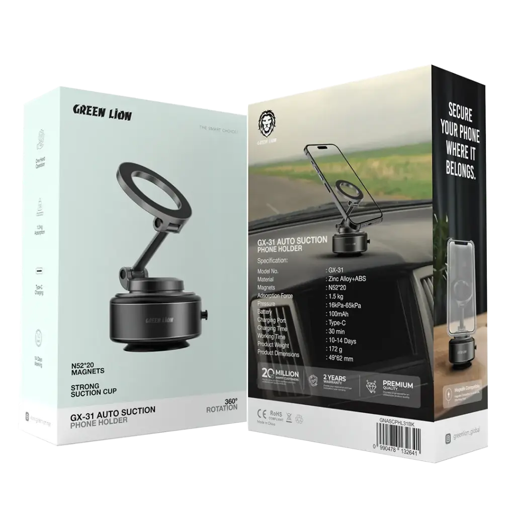 GX-31 Auto Suction Phone Holder with 360