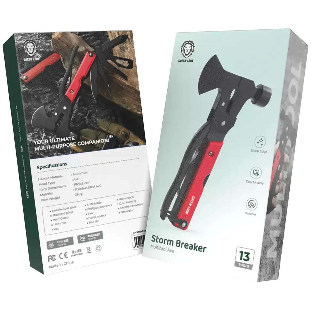 Green Lion Storm Breaker Multi Axe Hammer - Red