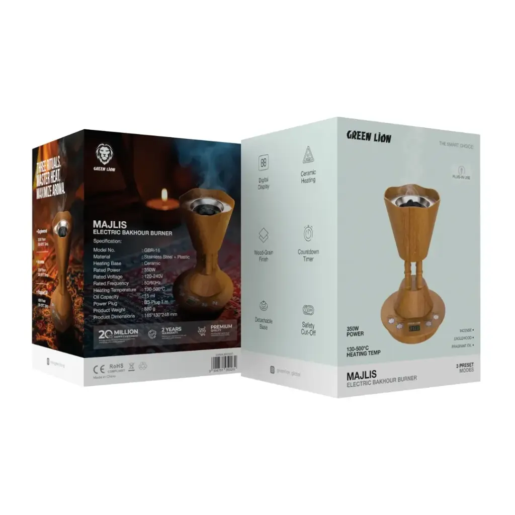 Majlis Electric Bakhour Burner - Wooden