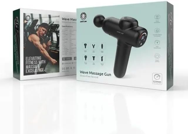 Green Lion Wave Massager Gun - Black