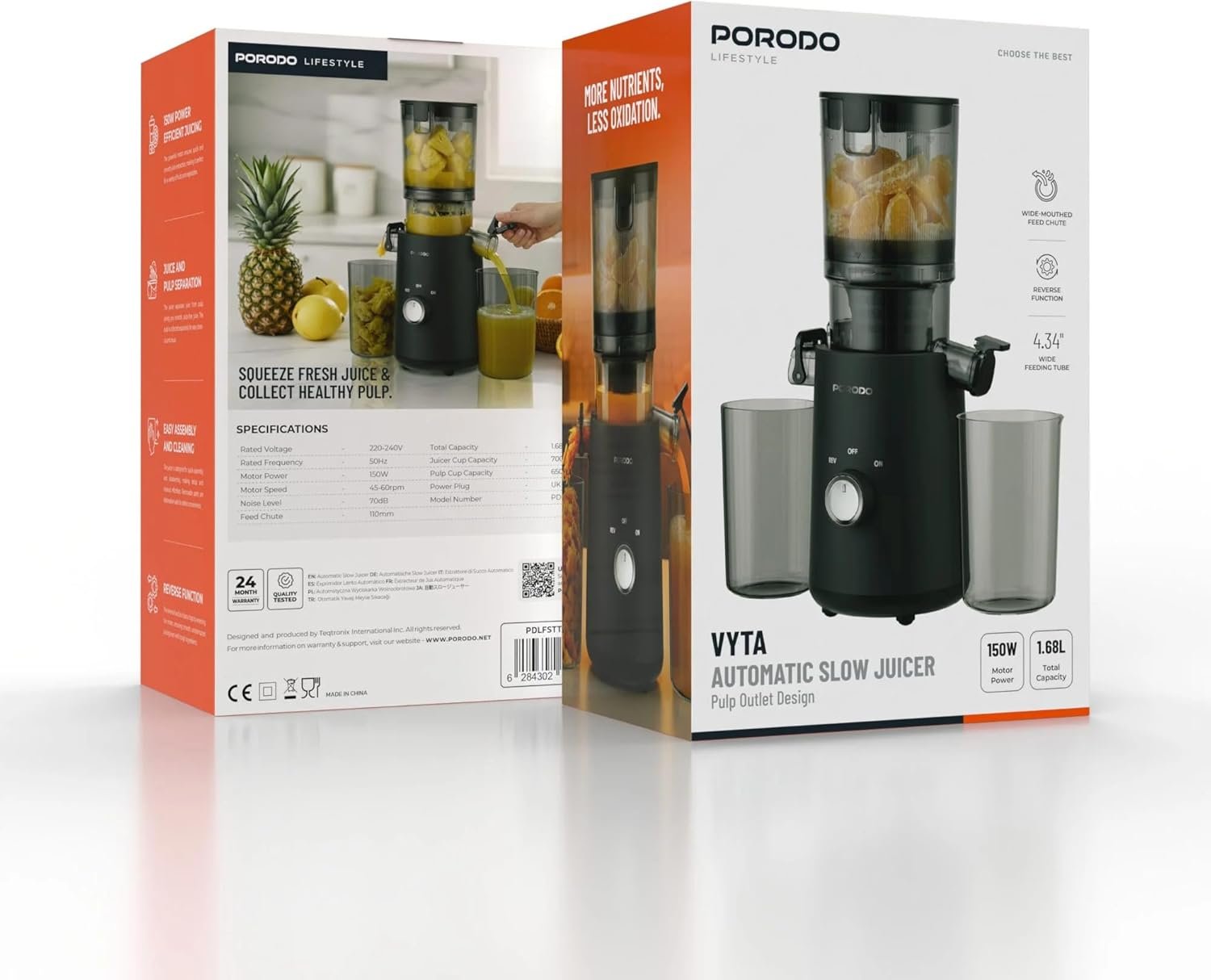automatic slow juicer porodo