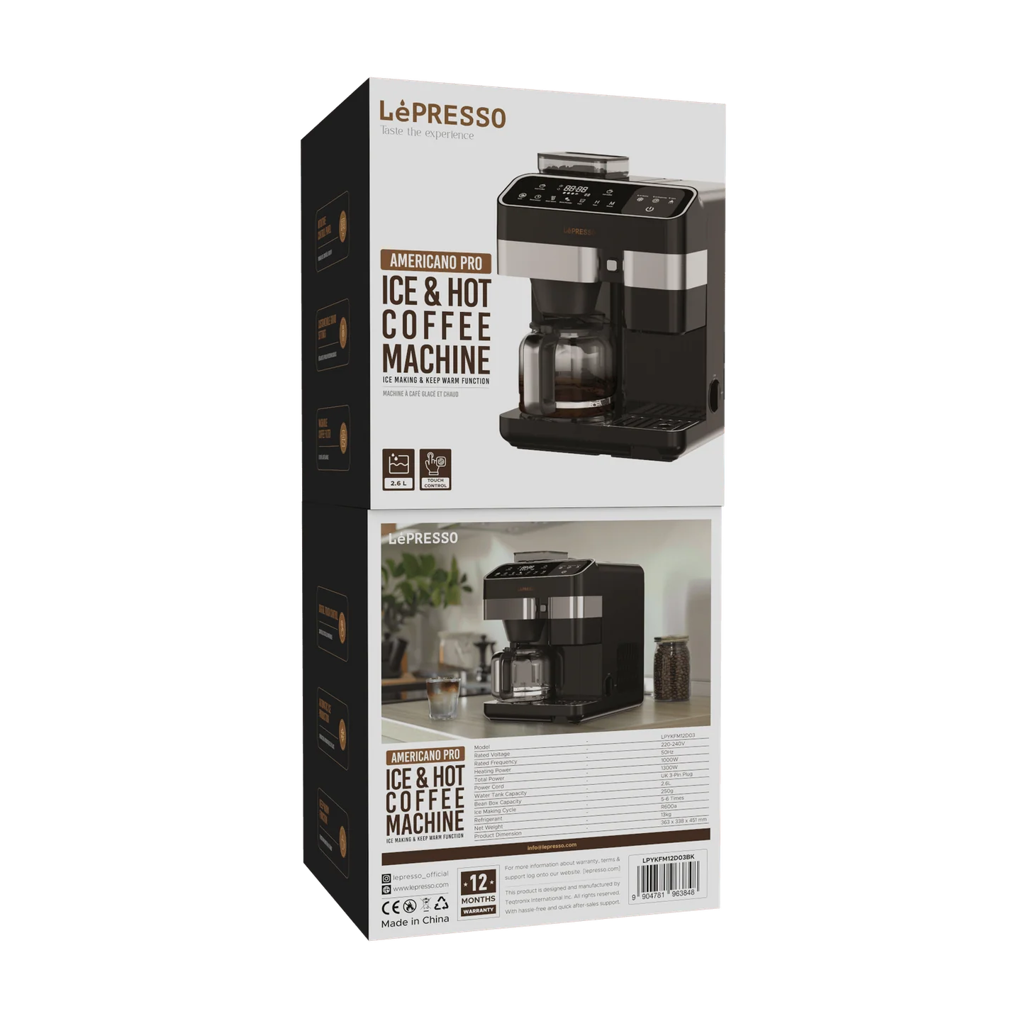 LePresso Americano Pro Ice &amp; Hot Coffee Machine - Black