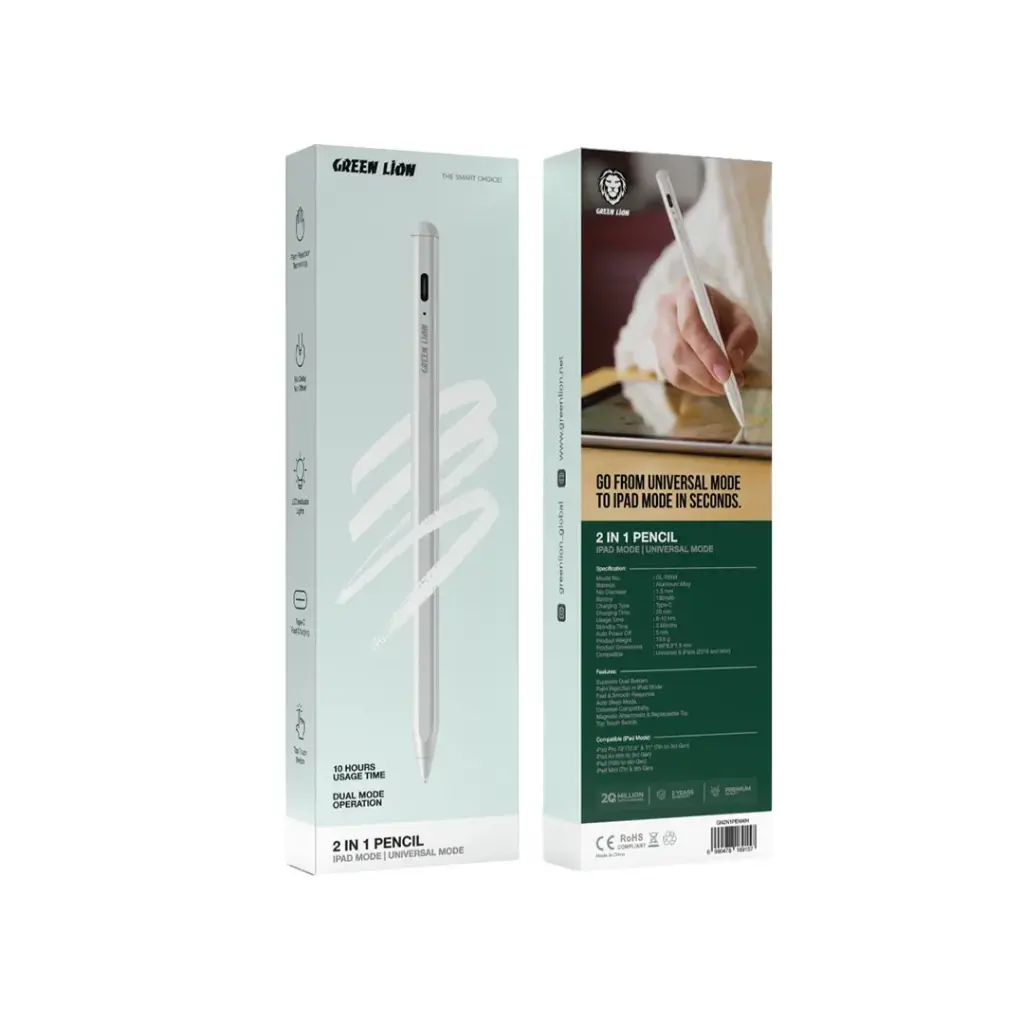 Green Lion Universal Pencil 2 - White
