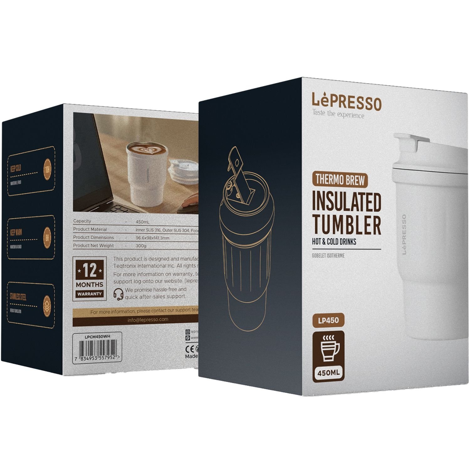 Lepresso Urban Coffee Mug 450ml - White