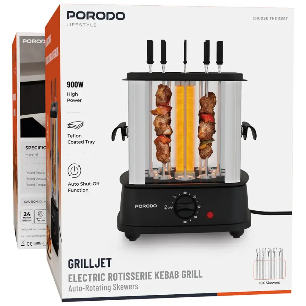 Porodo Lifestyle  Grilljet  Electric Rotisserie Kebab