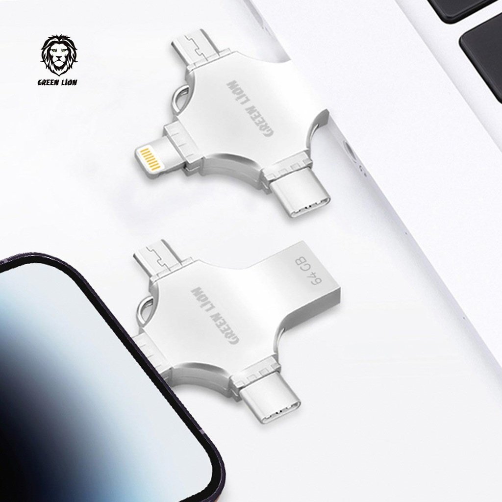 Green Lion 4 in 1 USB Flash Drive 64GB