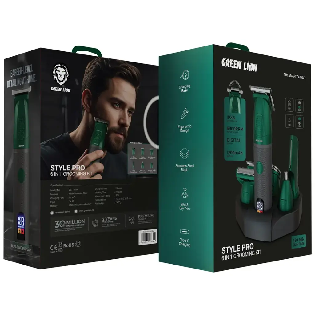 Style Pro 6-in-1 Grooming Kit - Green