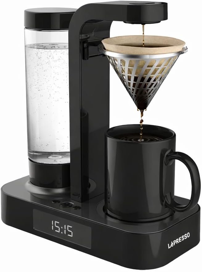 Lepresso Brew Time Drip Coffee System with Multiple Brewing Modes - Black