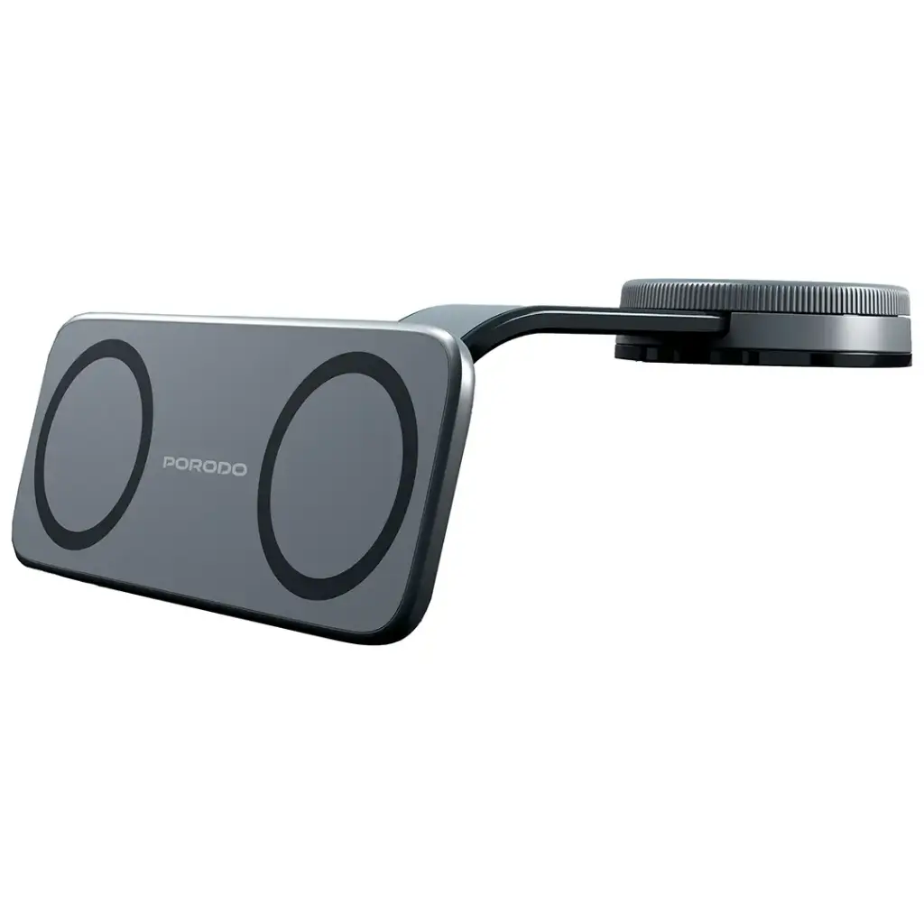 Porodo Foldable Laptop Stand with  Magsafe Holder with 360 Rotatable - Dark Grey