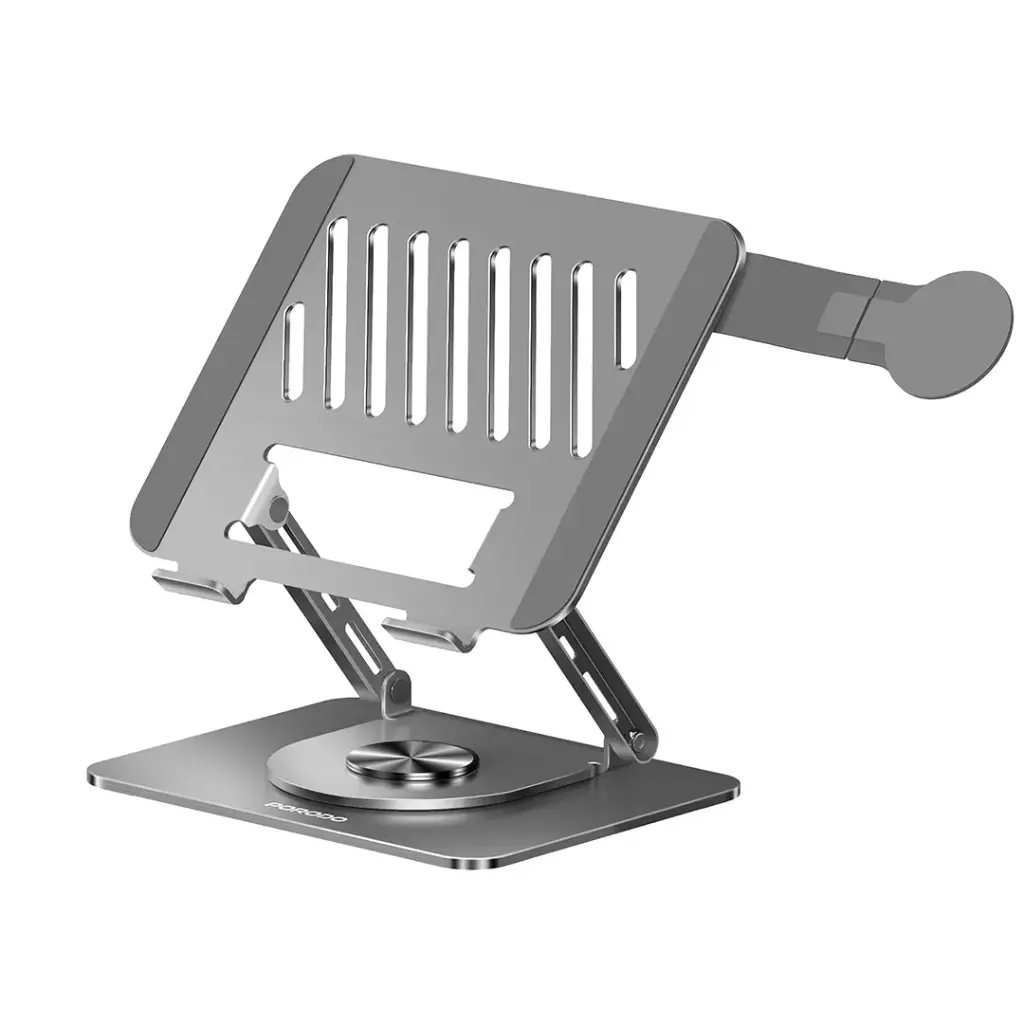 Porodo Foldable Laptop Stand with  Magsafe Holder with 360 Rotatable - Dark Grey