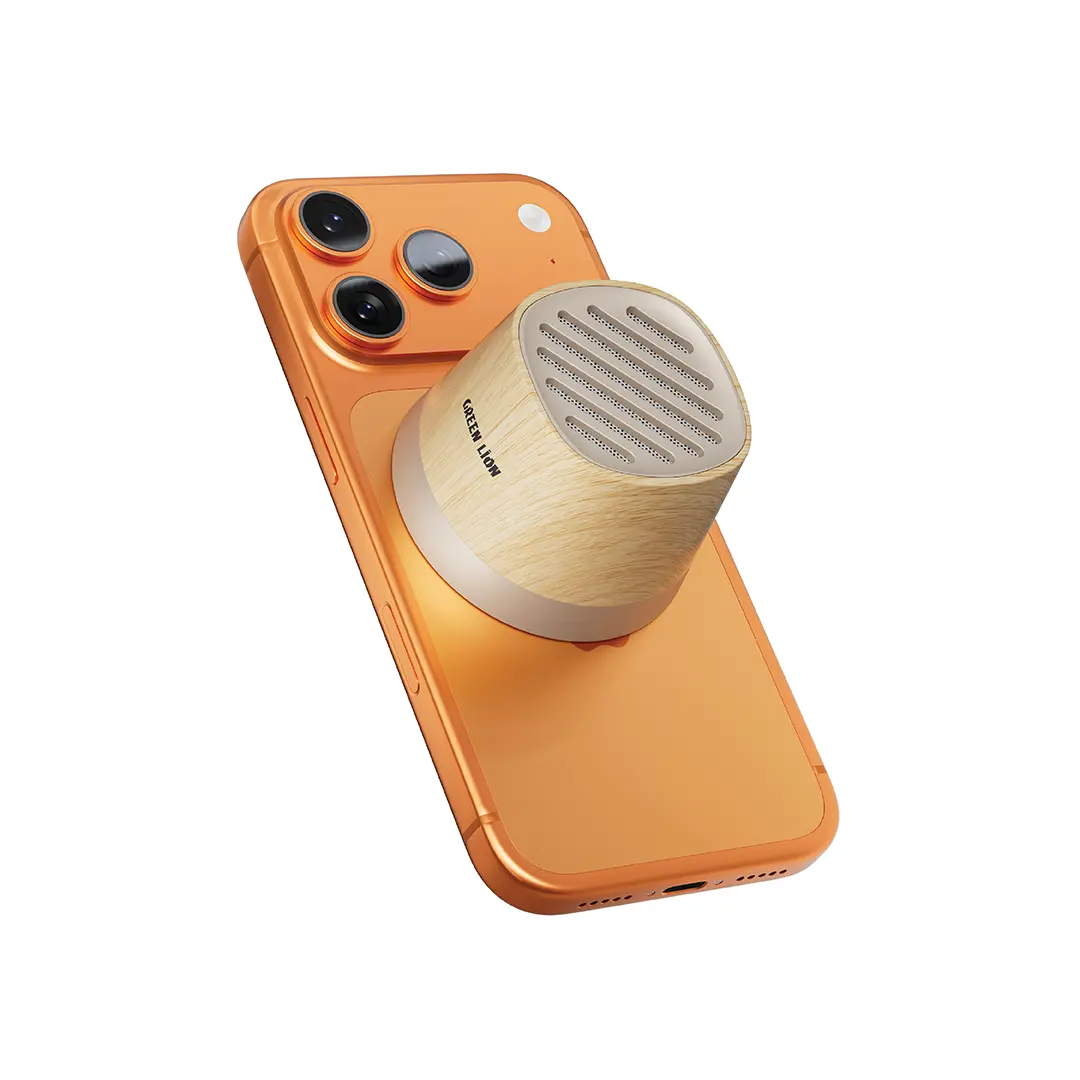 MAG TUNE Mini Speaker and Wireless Charger - Dark Wood